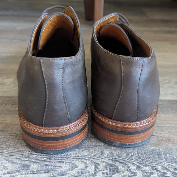 Beckett Simonon Men's Classic Handcrafted Pull-Up Leather Dunham Derby Brown 11B - Picture 8 of 10